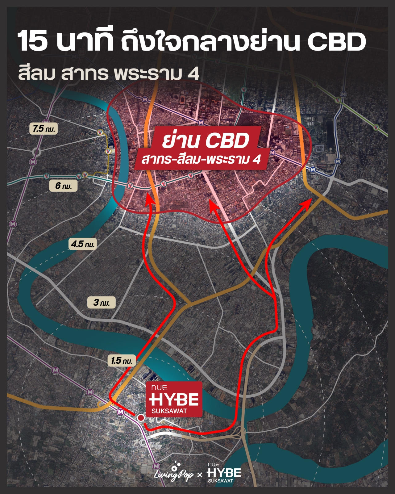 NUE Hybe สุขสวัสดิ์ เชื่อมสาทร เพียงแค่ 15 นาที*