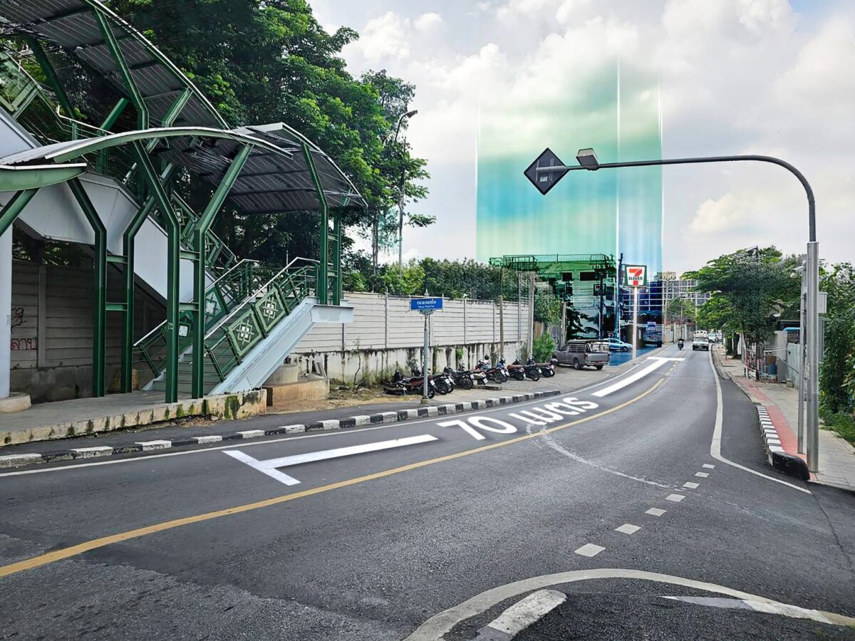 ถนนเทอดไทหน้าที่ตั้ง ORIGIN PLACE บางหว้า อินเตอร์เชนจ์ ใกล้ Skywalk สถานีบางหว้า