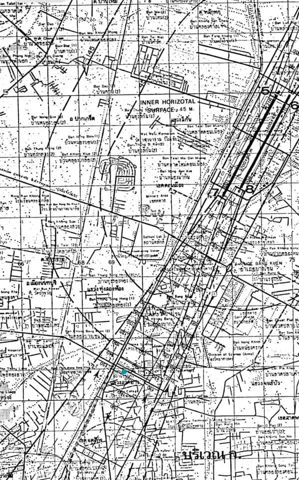 Reference Kaset District แผนที่เขตความสูงปลอดภัยในการเดินอากาศบริเวณโครงการ