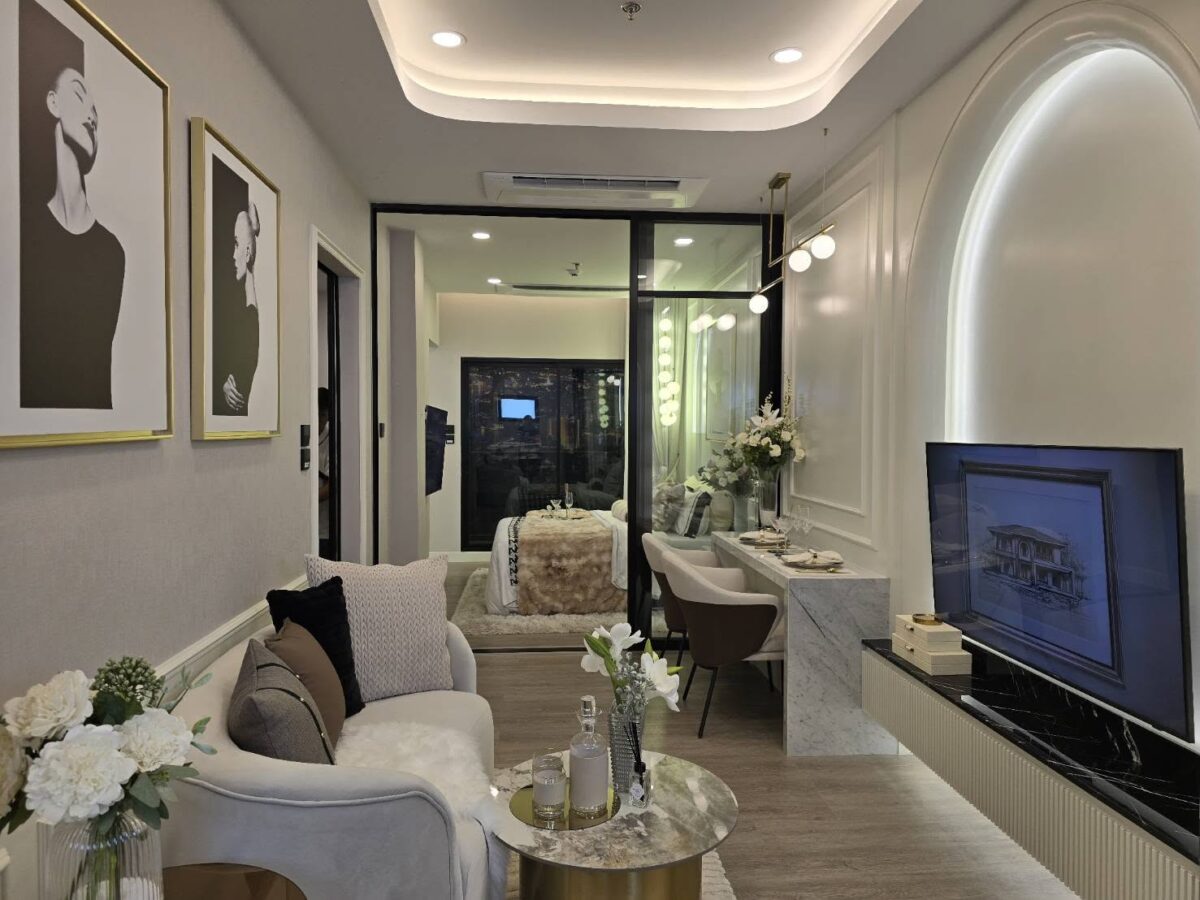 ห้องตัวอย่างขนาดเริ่มต้น 35 ตร.ม. Supalai Premier ตากสิน-วงเวียนใหญ่ มี Walk-in Closet และครัวปิด