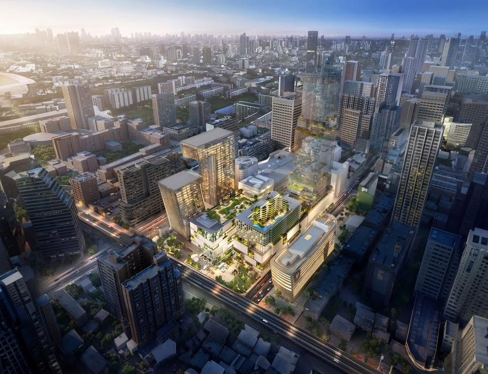 ภาพจำลองภาพรวมโครงการ Central GR9 มองจากฝั่งถนนพระราม 9