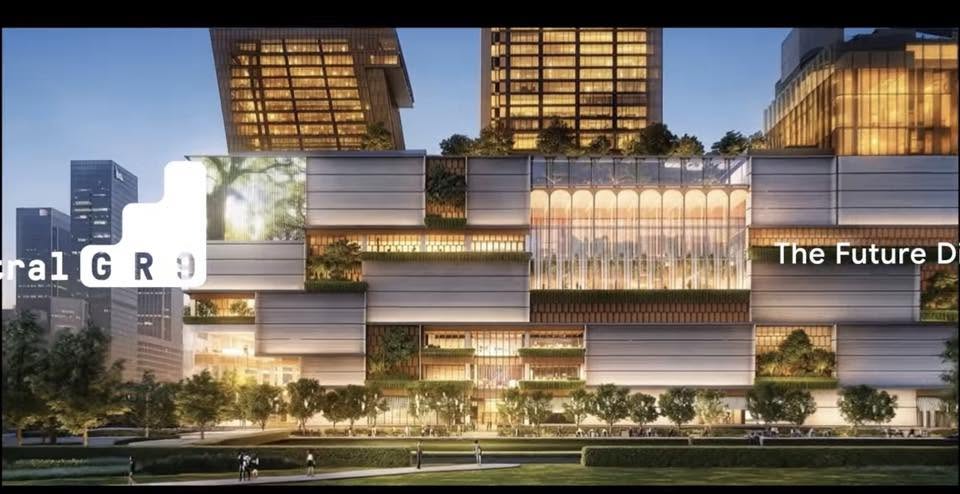 ภาพจำลองส่วนขยายห้างเซ็นทรัลด้านหลังตึก G Tower Central GR9 เสร็จปี 2571