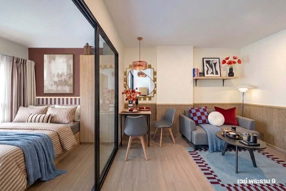 ห้องตัวอย่าง 1 Bedroom Plus Vay พระราม 9 ขายแบบ Fully Furnished
