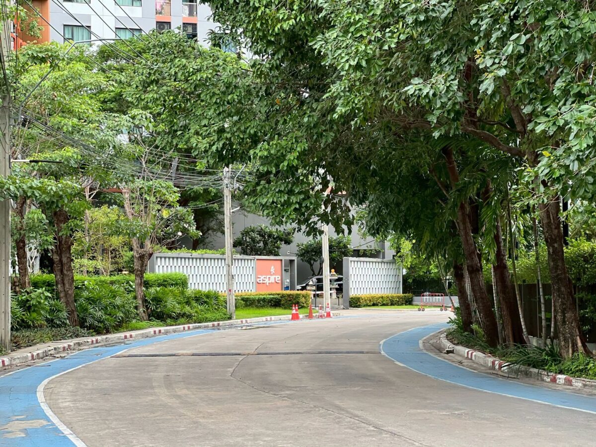 บรรยากาศในซอยโซนสาทร-ตากสินของ AP ต้นไม้ร่มรื่น