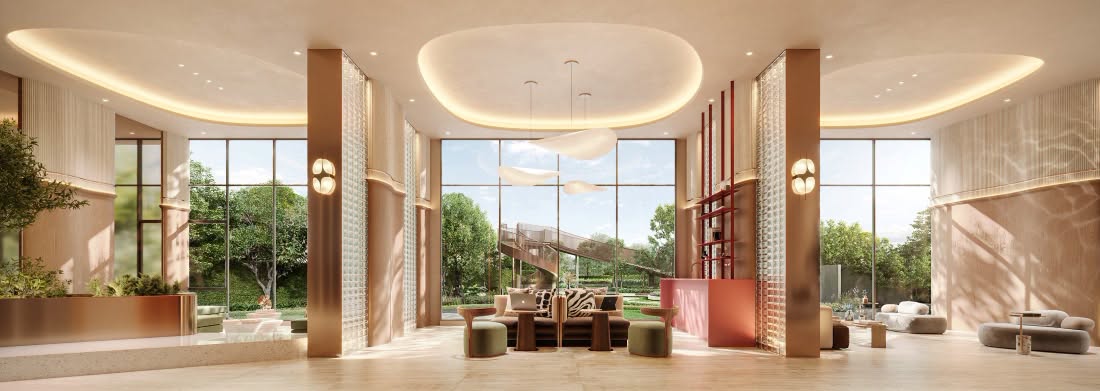 ASPIRE สาทร-ตากสิน พรีว่า ภาพจำลอง Lobby มุมกว้าง