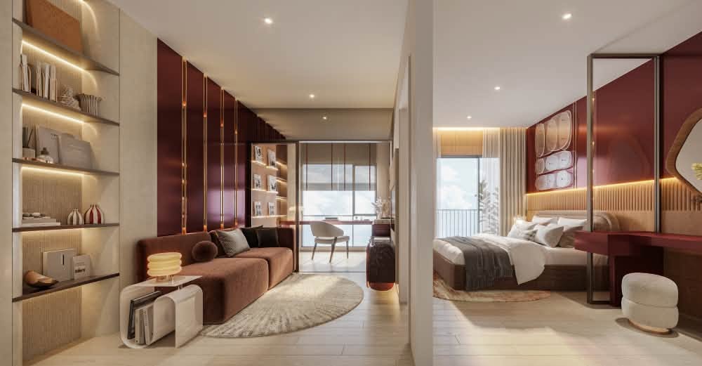 ASPIRE สาทร-ตากสิน พรีว่า ภาพจำลองห้อง 1 Bedroom Plus