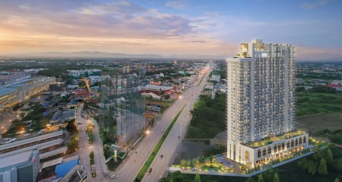 ภาพจำลองอาคาร Supalai Tyme เชียงใหม่ ตรงข้ามทางเข้า 2 ของเซ็นทรัลเฟสติวัล เชียงใหม่