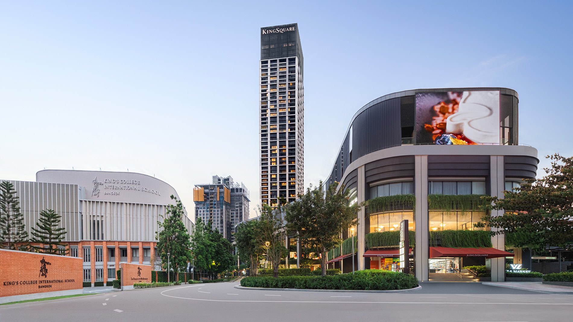 KingsQuare Residence ตั้งอยู่ใกล้โรงเรียนนานาชาติ King's College International School Bangkok บนถนนพระราม 3
